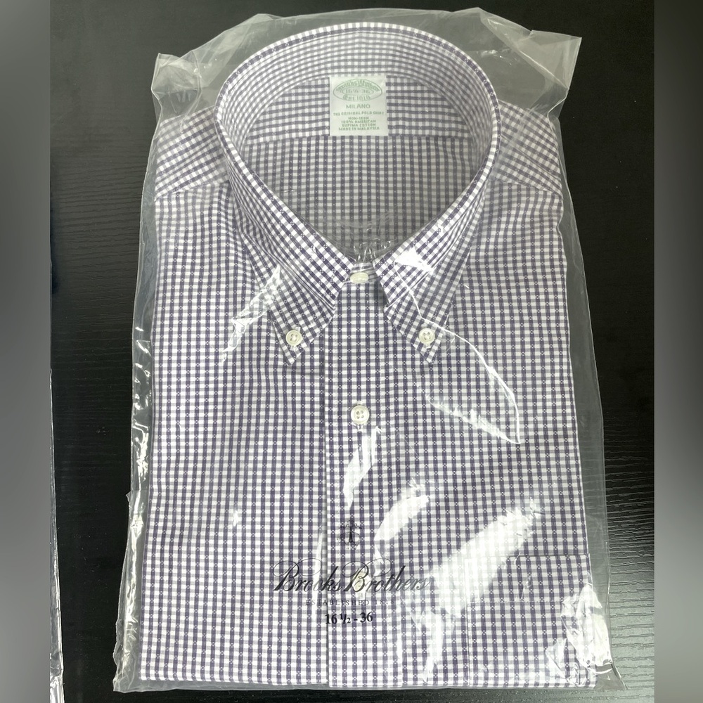 Brooks Brothers 16.5-36 gingham men’s shirt